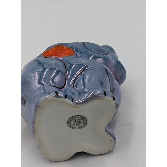 Japanese Bonzo Dog Fu Blue Lusterware Sugar Creamer Hand Painted Anthropomorphic - Picture 5 of 13